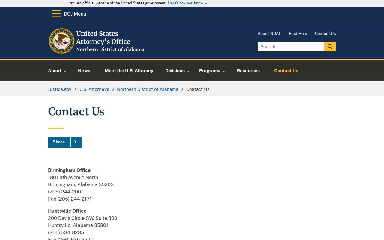 Lamar County court charge records U.S. Attorney Northern District contact source