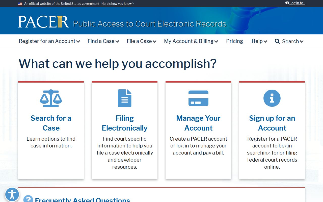 Lamar County court dockets PACER federal docket access system