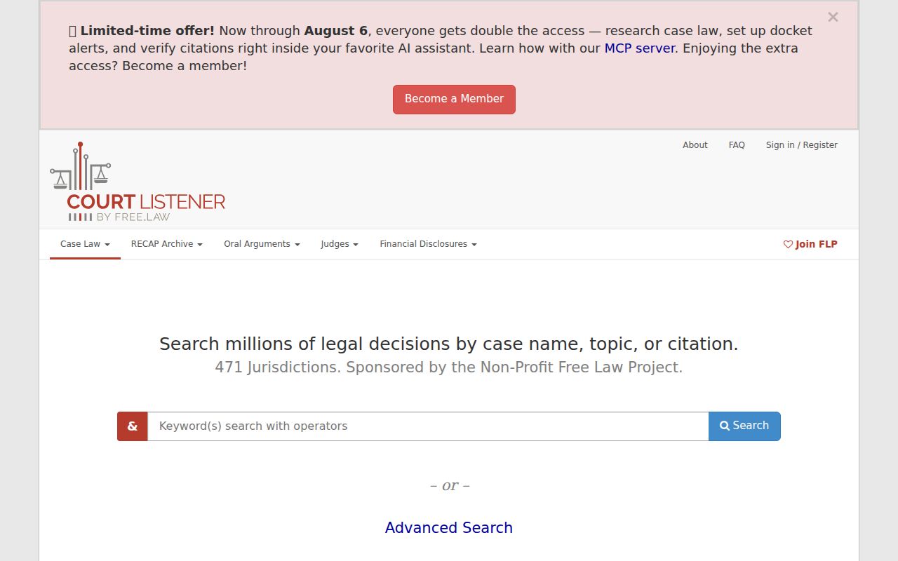 Lamar County court dockets CourtListener federal docket research alternative