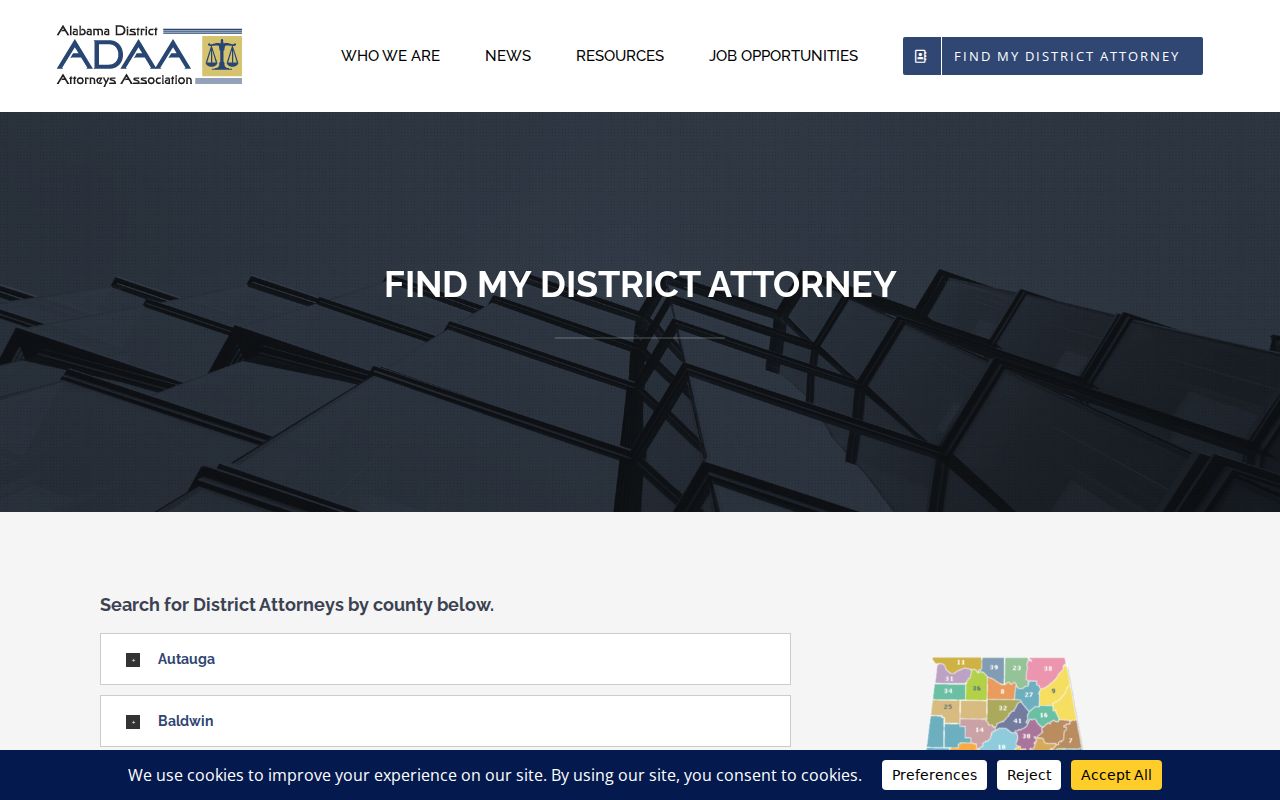 Lamar County criminal court records Alabama District Attorneys Association county lookup