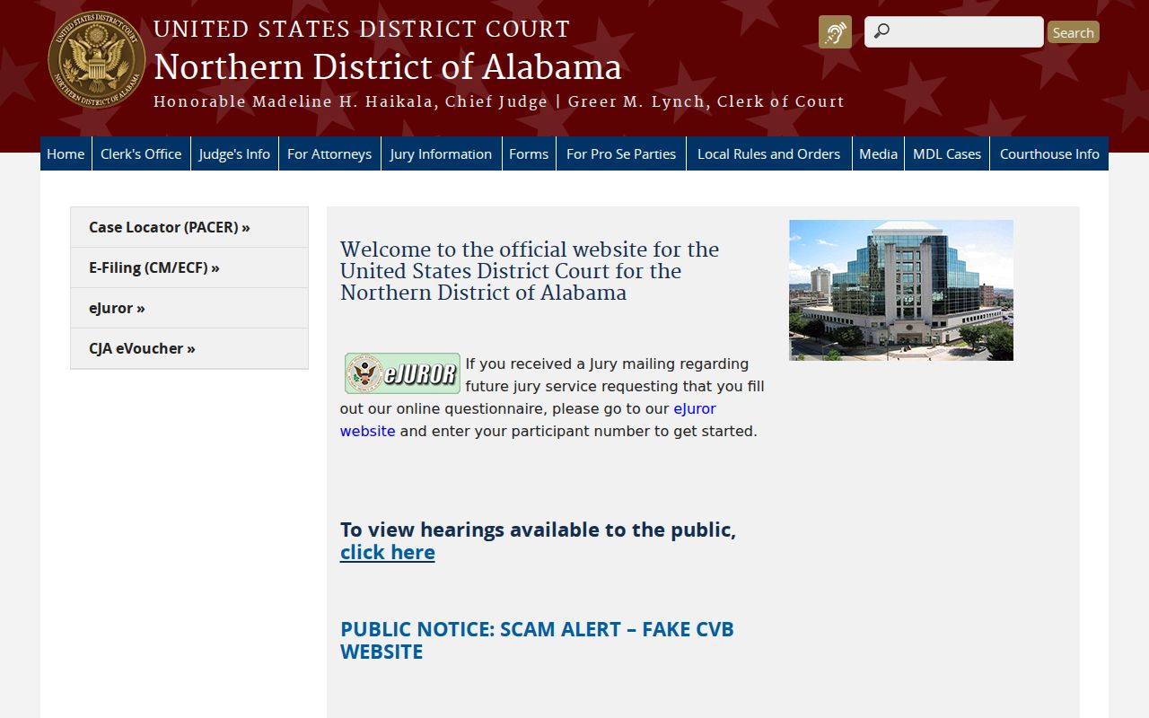 Lamar County Circuit Court records federal Northern District distinction